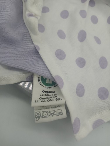 Under the Nile Organic Easter White/Purple Dots Bunny Rabbit Knot Lovey Security - Picture 6 of 7
