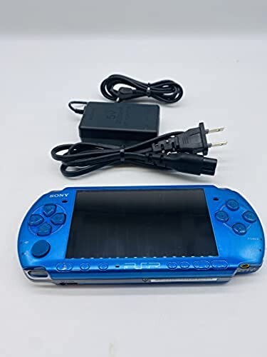Sony PlayStation portable PSP-3000VB Vibrant Blue Console charger