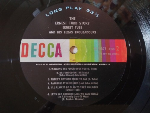The Ernest Tubb Story VG+ Re-Issue Mono Pressing Decca DXB-159 2xLP Record 1959 - Picture 6 of 7