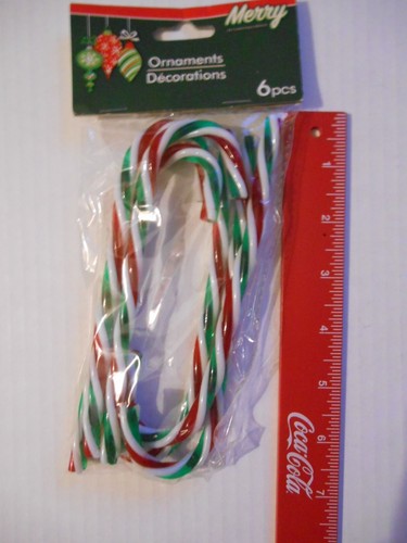 18 Vintage Weihnachten Pfefferminz Zuckerstange Ornamente Hartplastik/Acryl 7" - Bild 2 von 4