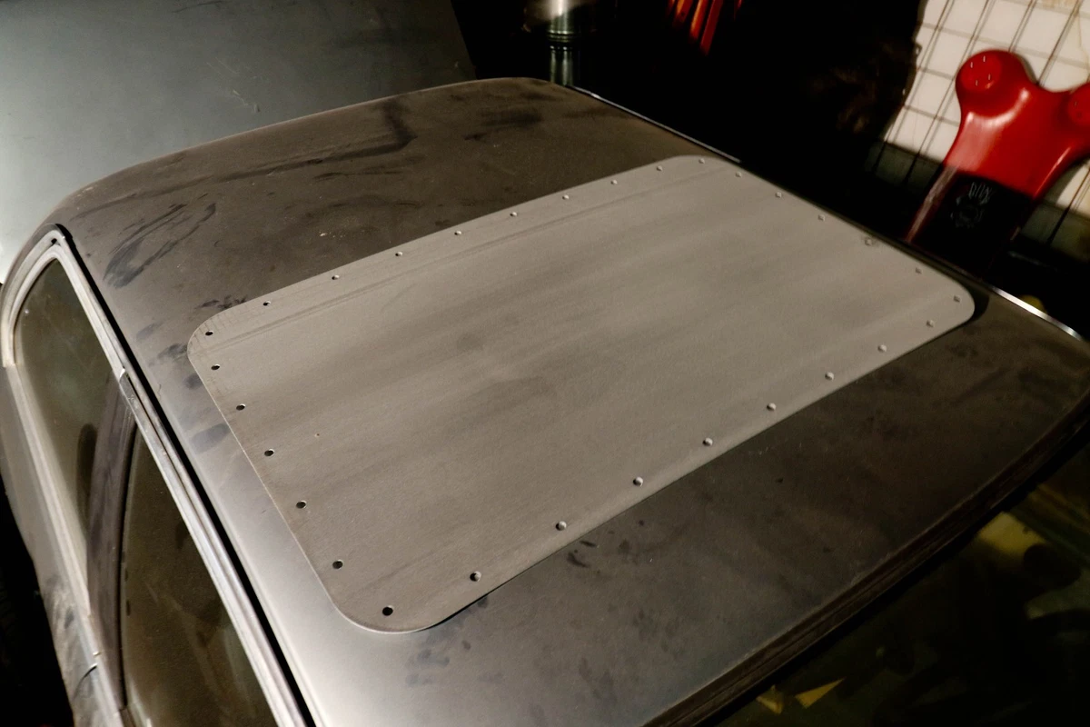 BMW E30 Sunroof Delete Aluminum Panels Skins Race Track Car Cards