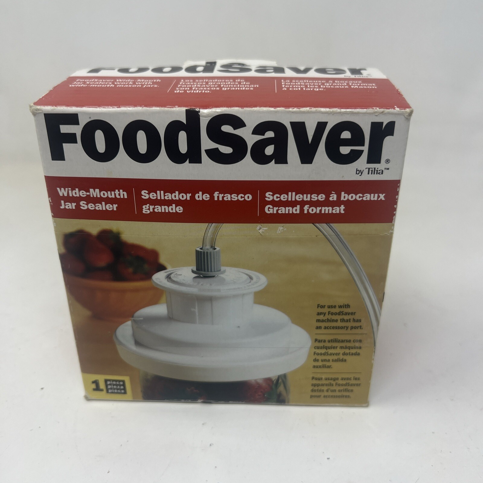 Food Saver Mason Wide Mouth Jar Sealer Kit Tube Vacuum FoodSaver