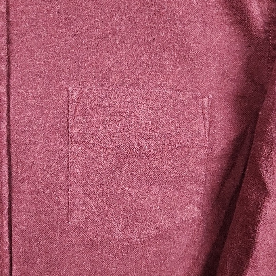 Untuckit Shirt Mens Large Red Chamois Flannel Button Up Casual Dress