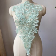 DIY Floral Embroidery Lace Applique Patch Trim Sewing Wedding Bridal Dress Sew