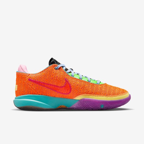 Baloncesto Lebron XX 20 Reino Unido 7/8 EUR 41/42,5 Total Naranja Púrpura Vivo DJ5423 800 - Imagen 6 de 7