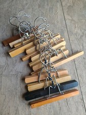 Lot Of Wooden Slacks Pants Hangers 14 Total