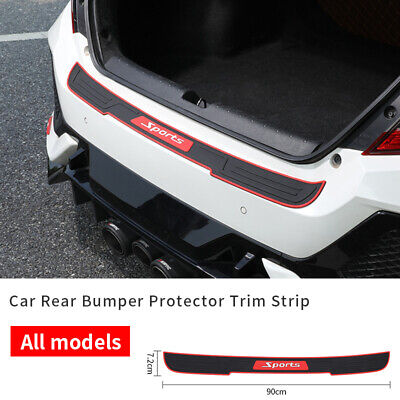 RUICA Rear Bumper Protector Guard Trunk Rubber Protection Strip Rubber Scratch-Resistant Trunk Door Entry Guards Car Accessory for SUV//Cars Universal Black with Full 3M Tape Pack-1