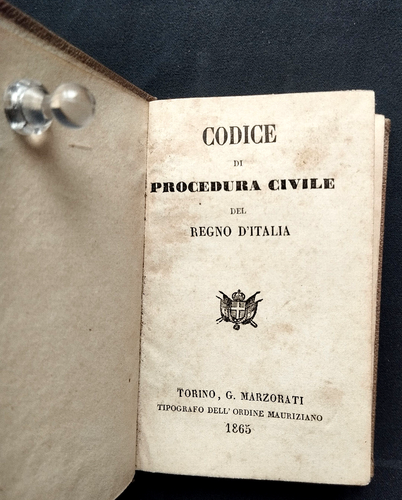CODICE DI PROCEDURA CIVILE DEL REGNO D'ITALIA Marzorati 1865 - Picture 4 of 7