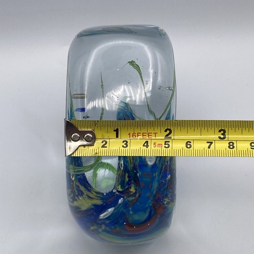Vintage 1960s Murano Art Glass Aquarium 6 Fish, Starfish & Reef Sculpture Block - Picture 18 of 18