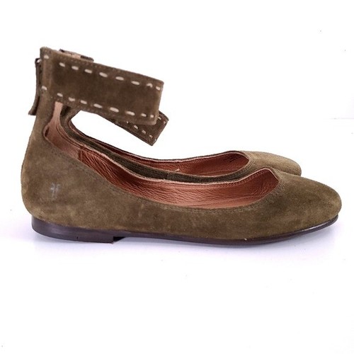 Frye Carson Suede Ankle Strap Ballet 