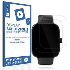 2x 3D Protective Film for Hama Fit Watch 5000 Flexible Screen Protector