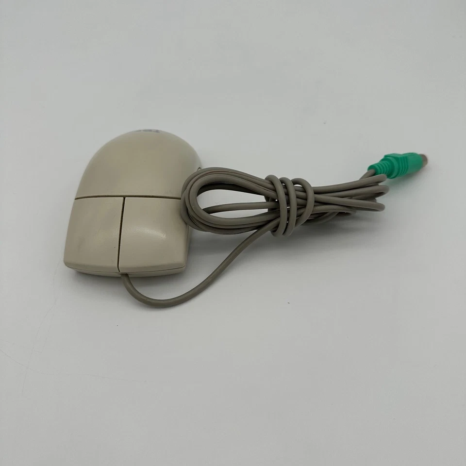 Vintage IBM Wired PS/1 Computer Ball Mouse M-SAU-IBM6 White 10L6144 10L6145 - Image 3 of 4
