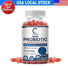 Digestive Enzymes Prebiotic & Raw Probiotics Gas, Constipation & Bloating Relief