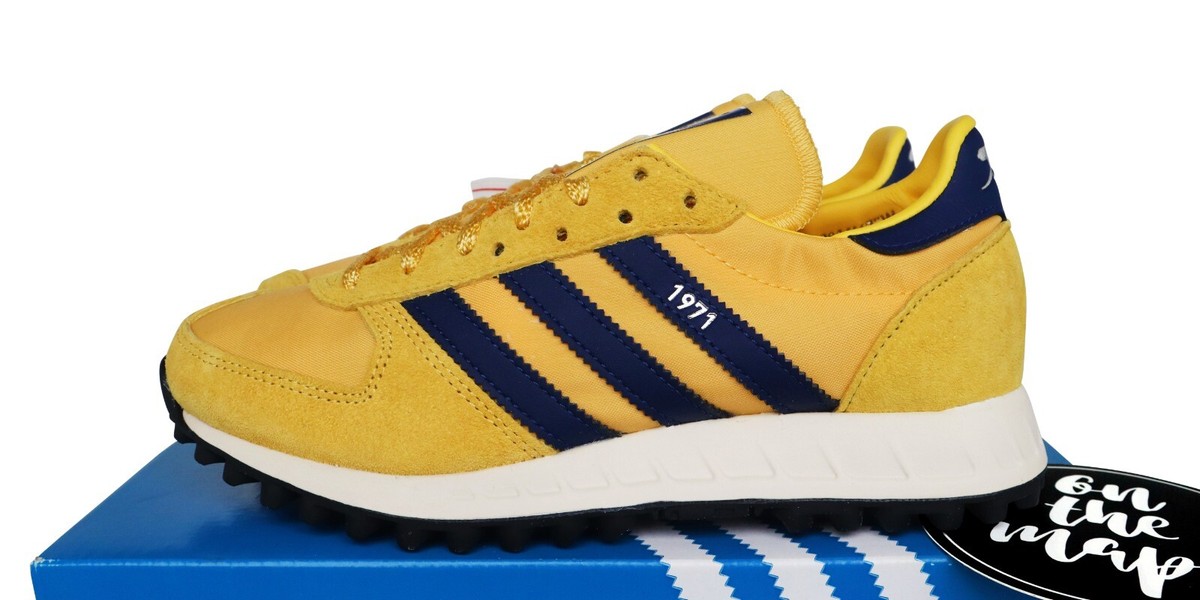 Adidas TRX Vintage Arsenal FC 1971 Yellow Navy Blue UK 3 4 5 11 US