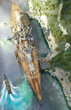 WW2 Picture Photo German BattleshipTirpitz classe Bismarck 5961