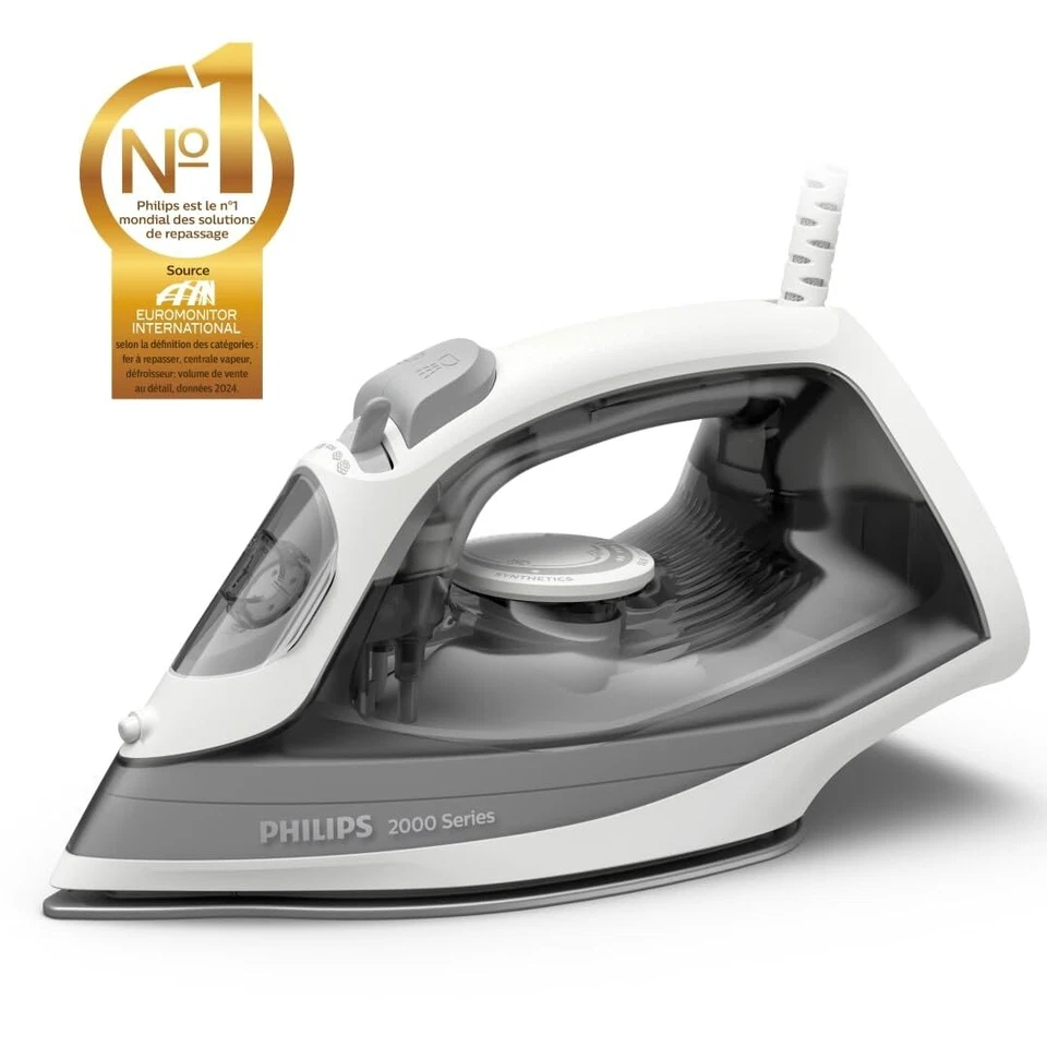 Philips 2000 Séries Fer à Vapeur - Jusqu'à 25g/min de Vapeur Continue. 2000W.... - Photo 2/4