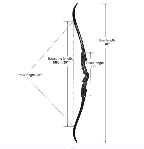62" Archery ILF Recurve Bows Competition Athletic Bow Alloy Riser Hunting Arrows - Picture 2 of 24