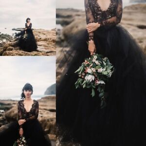 black beach wedding dresses