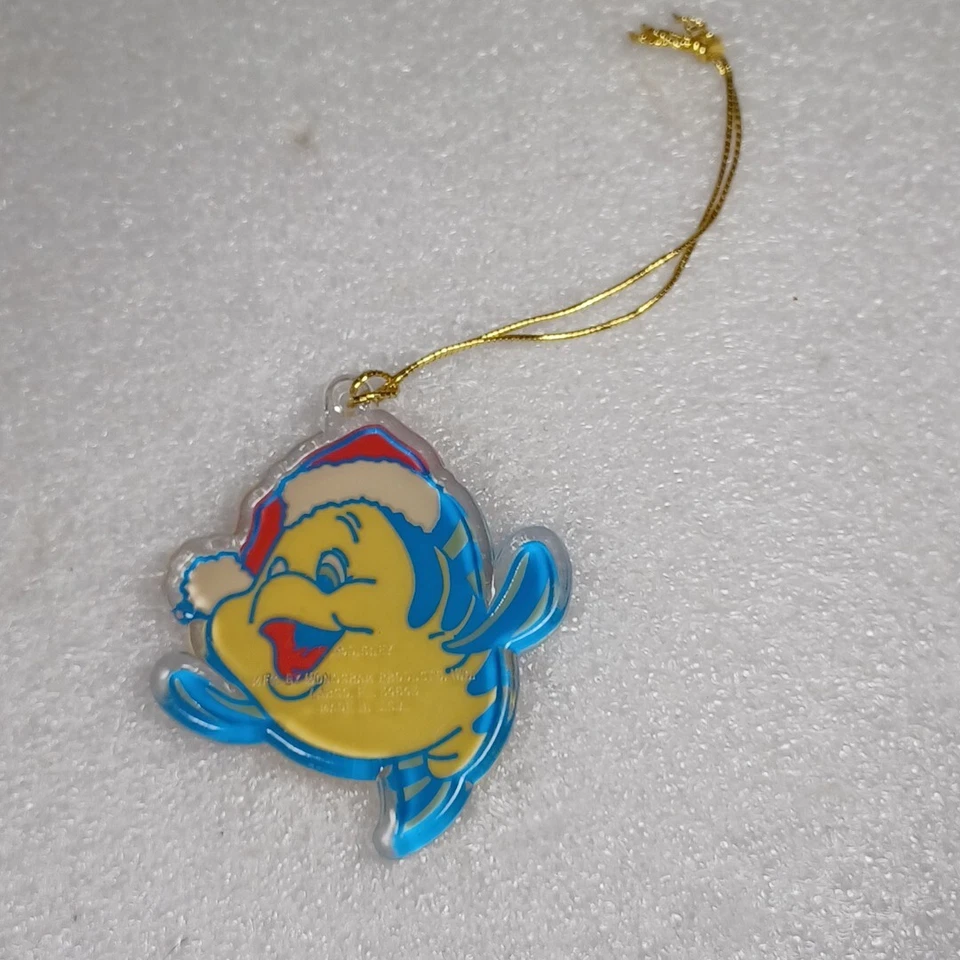 Vintage Little Mermaid Flounder Fish Christmas Ornament 2.5” Monogram Products - Image 4 of 4