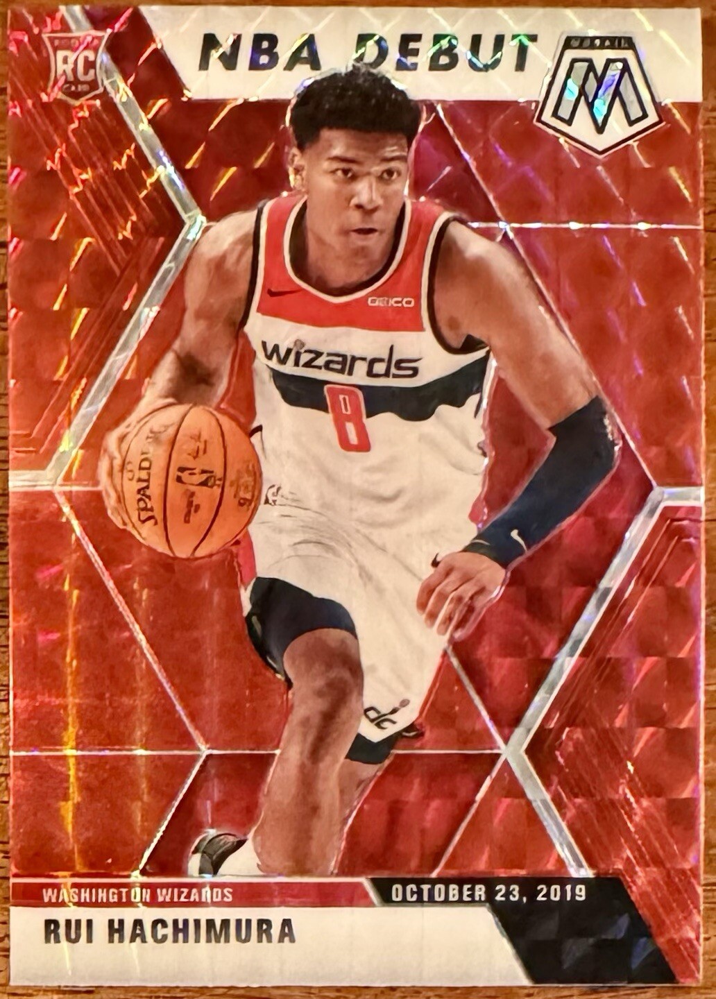 2019-20 Panini Mosaic NBA Debut Red Prizm Rui Hachimura #275 Rookie RC | Wizards