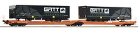 Roco H0 77403 - Doppeltaschen-Gelenkwagen T3000E, Wascosa