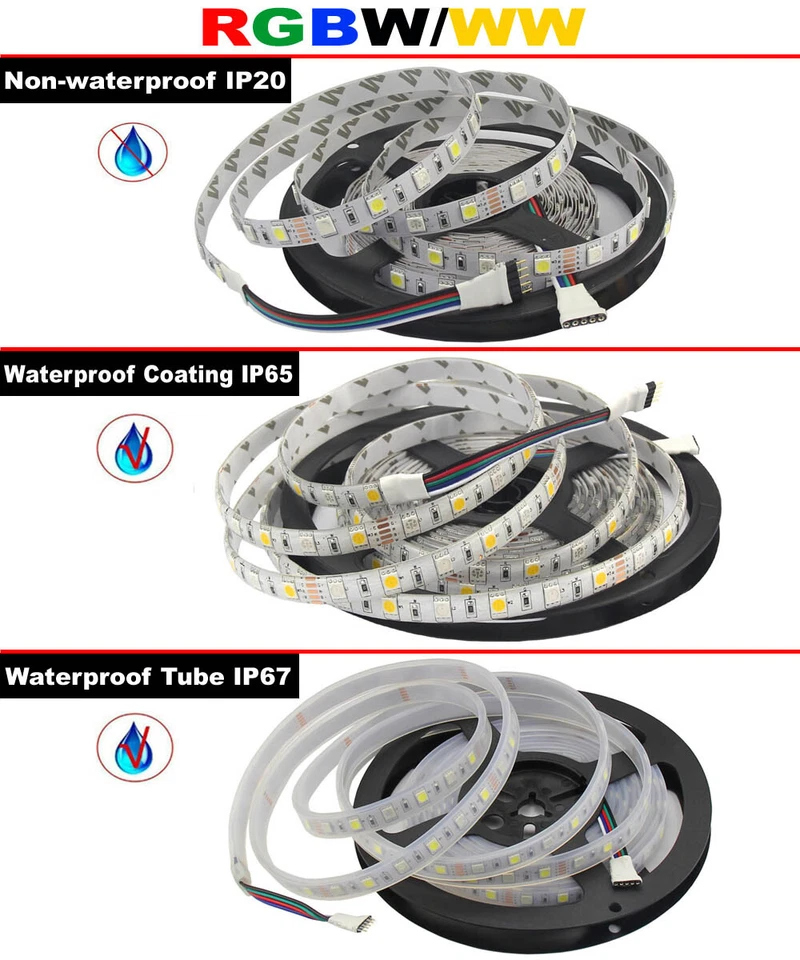 DC12V LED Strip 5M SMD 5050 RGB Waterproof 300LED RGBW RGBWW LED Strips Lights - Image 2 of 4
