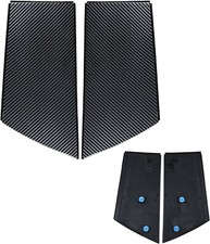 Door Window Pillar Posts Trim Cover Left Right Finisher Lock Pillar Carbon Fiber