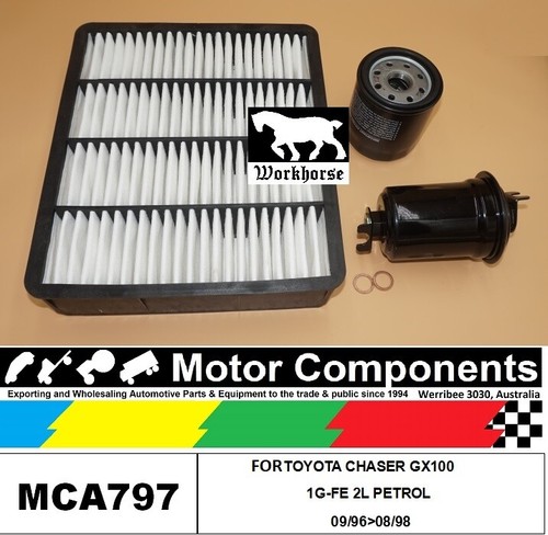 FILTER SERVICE KIT for TOYOTA CHASER GX100 1G-FE 2L PETROL 09/96>08/98 - Picture 2 of 3
