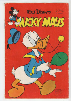 Micky Maus 1957 Nr. 15 altes Original Heft in guten Zustand !