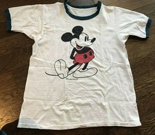 Vintage 1970  s s Mickey Mouse Ringer T-Shirt Medium Walt Disney Productions