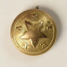 1870s-80s Texas State Seal Original Uniform Button N5B