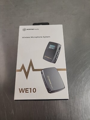 Mirfak WE10 Dual Wireless Microphone System Transmitter Receiver Recording, NIB.