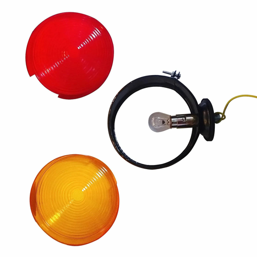 Set luci bifacciali per camion Bedford 12 V con corpo nero e obiettivo ambra/rosso - Foto 7 di 10