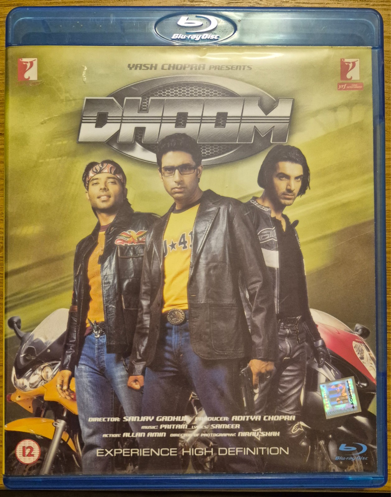 Dhoom Blu-Ray DVD, Bollywood, Abhishek Bachchan, FREE POST