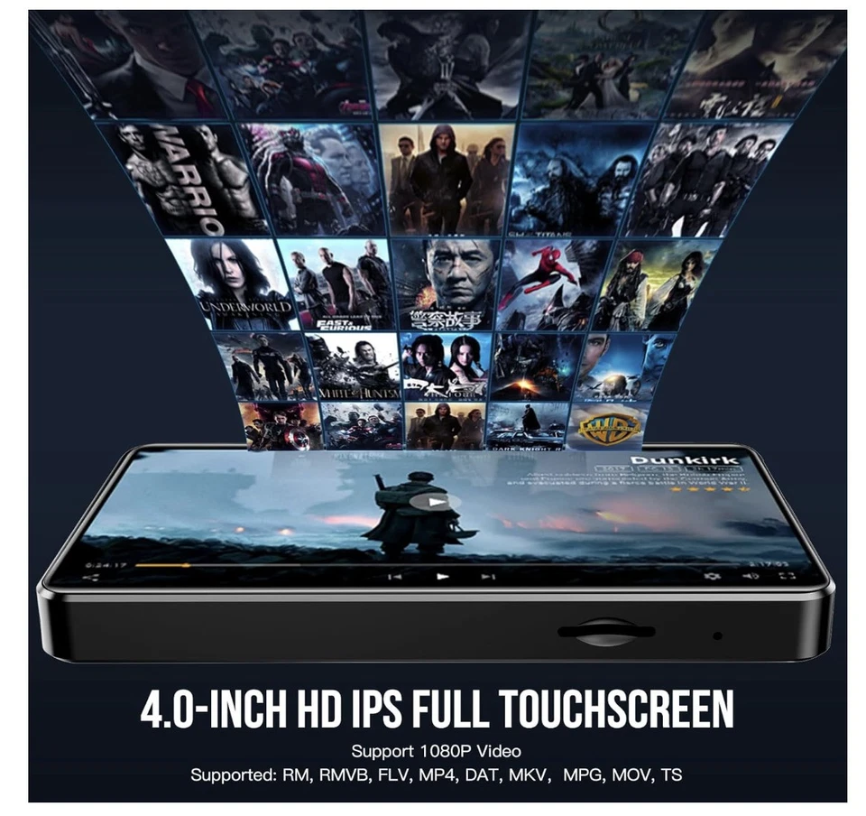 LIUWID - Reproductor de MP3 80 GB, táctil de 4 pulgadas, radio FM, libro elec... - Imagen 3 de 4