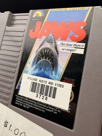 Jaws - Nintendo NES Game Cartridge - Authentic - Tested