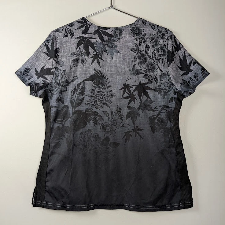 Blusa Médica Koi Lite Reform Para Mujer L Corte Ajustado Gris 2 Bolsillos Elastizada Ombre Dobby Foto 3 de 4