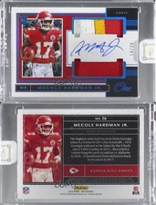 2019 Panini One Blue /99 Mecole Hardman Jr #36 RPA Rookie Dual Patch Auto RC