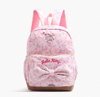 Sanrio Hello Kitty Backpack for School Pink Floral Ditsy Bow Student Book Bag