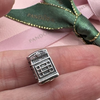Pandora Sterling Silver London Calling Phone Booth Charm,London Charm 791202EN40