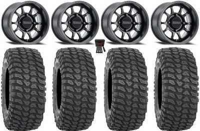 Method 409 15'' Black (5+2) Wheels 32'' XCR350 Tires Polaris Sportsman