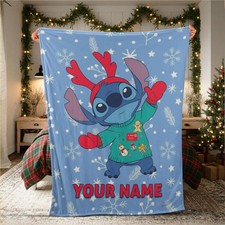 Fleece Blanket Funny Stitch And Friends Happy 12