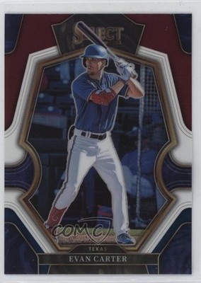 2023 Panini Select Premier Level Tri-Color Prizm Evan Carter #175 1e90
