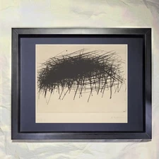Arnulf Rainer "Stalks" CUSTOM FRAMED Art