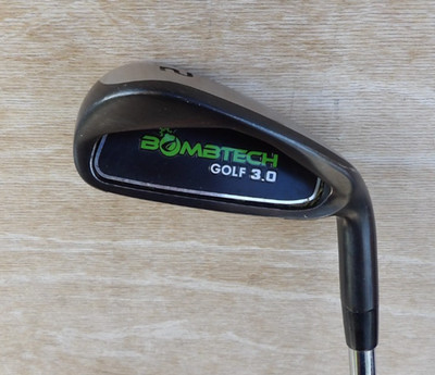 NICE BLACK BOMBTECH 3.0 2 IRON STIFF FLEX 19 LOFT STIFF STEEL SHAFT RIGHT HAND