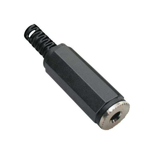 TruComponents 3.5 mm audio jack Socket,Mono Black 100 pc(s)