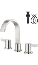 Aolemi Bathroom Faucets 3 Hole,8 Inch Widespread Waterfall Bathroom Sink Faucet