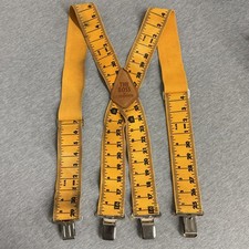The Boss Measuring Tape Suspenders Clip On Yellow Yardstick Ruler Carpenter