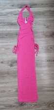 AsYou Cross Front Lace Up Side Maxi Dress Size UK 6