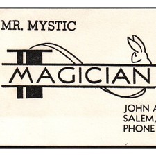 1970s Mr Mystic John A Lewis Magician Magic Corner Show Store Shop Salem Oregon